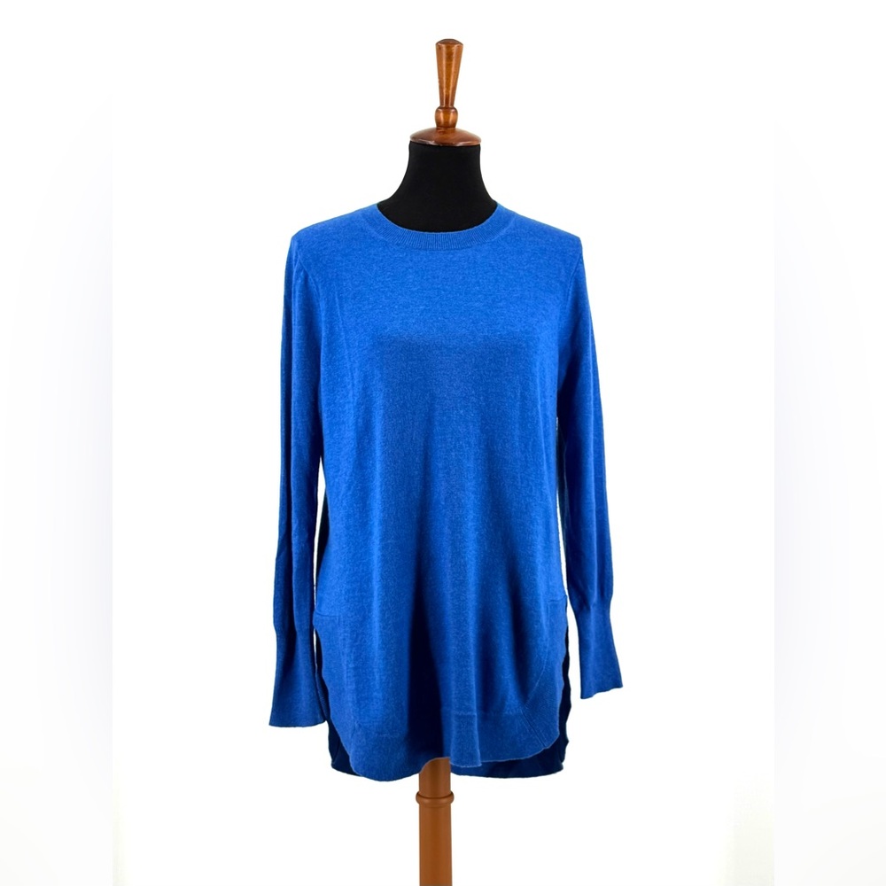 J. Crew Factory Royal Blue Merino Wool Blend Sweater Tunic Size M